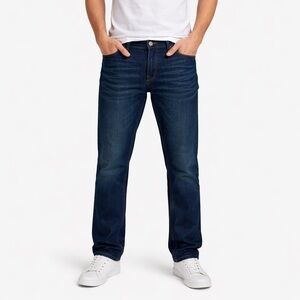 True Religion Ricky Straight Jeans Mens 34x32 Dark Wash Flap Pocket NWT